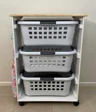 Load image into Gallery viewer, Baskets, Folding, Clothes line, Dryer, laundry, washing, kids, family, hamper, kmart, target, big w