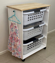 Load image into Gallery viewer, Baskets, Folding, Clothes line, Dryer, laundry, washing, kids, family, hamper, kmart, target, big w